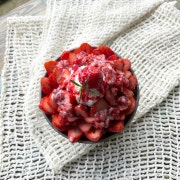 딸기빙수 메뉴 사진(네이버)