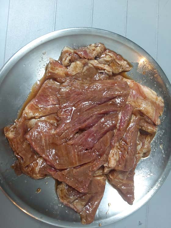 돼지갈비 500g 메뉴 사진(네이버)