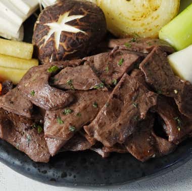 명품 한우 염통 메뉴 사진(네이버)