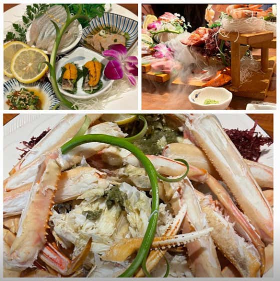 백해설원 대게 코스 메뉴 사진(네이버)