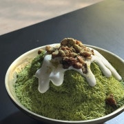 녹차눈꽃빙수 메뉴 사진(네이버)