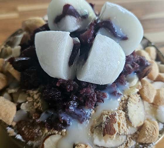 눈꽃빙수 메뉴 사진(네이버)