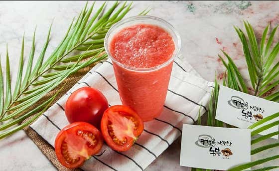 토마토주스 메뉴 사진(네이버)