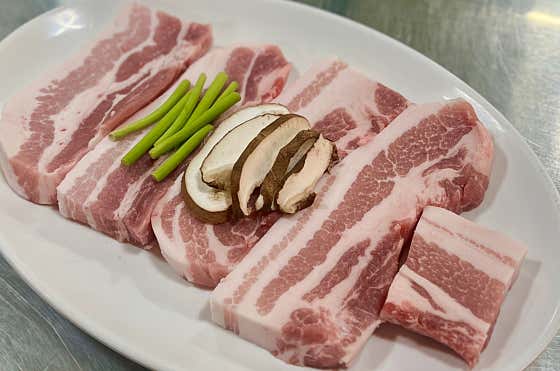 숙성 삼겹살 메뉴 사진(네이버)
