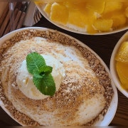 눈꽃인절미빙수 메뉴 사진(네이버)