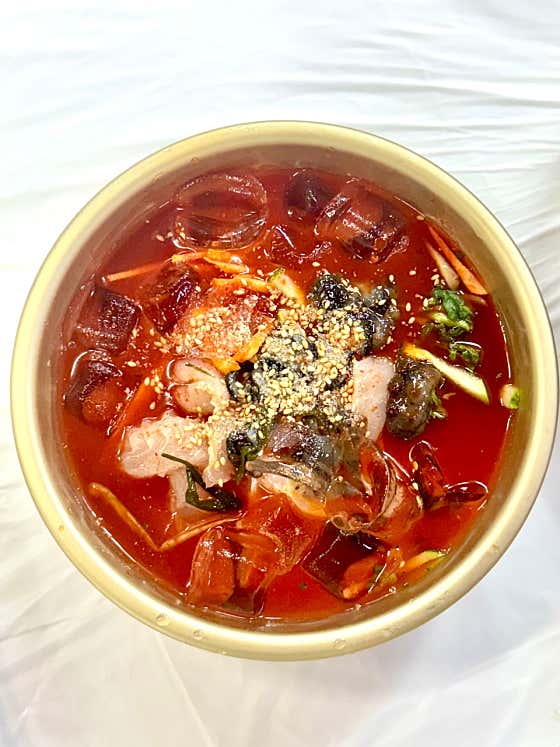 물회 메뉴 사진(네이버)