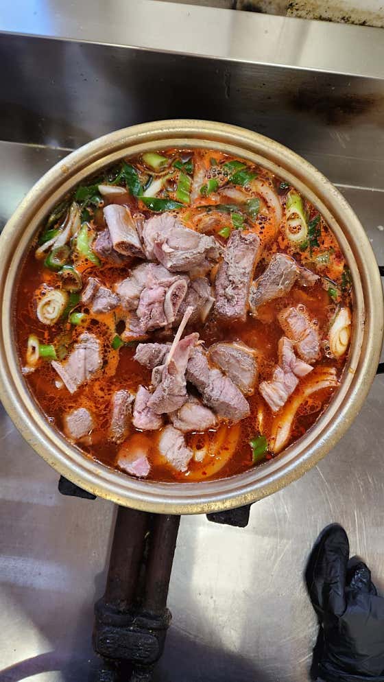 양푼이 갈비전골 (大) 메뉴 사진(네이버)