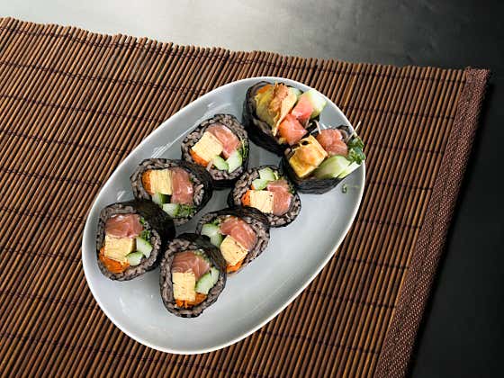 연어메밀김밥 메뉴 사진(네이버)
