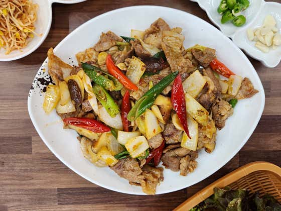 직화중화제육 메뉴 사진(네이버)