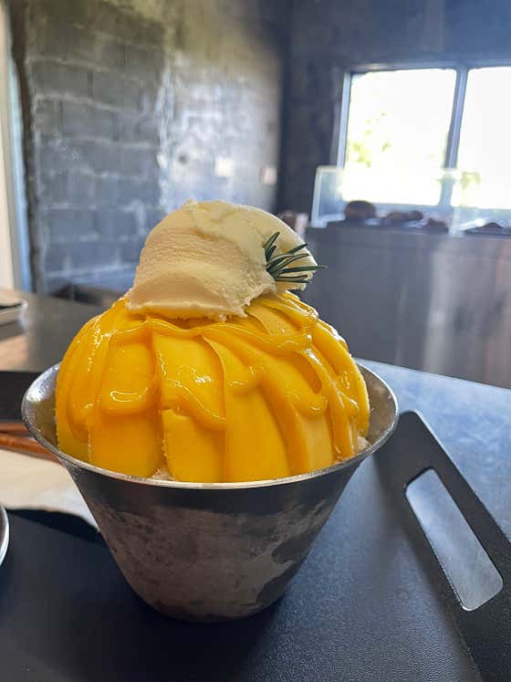 애플망고빙수 메뉴 사진(네이버)