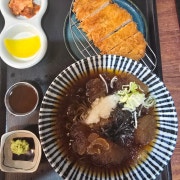냉모밀+돈까스 메뉴 사진(네이버)