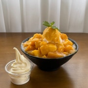 망고 우유 빙수 메뉴 사진(네이버)