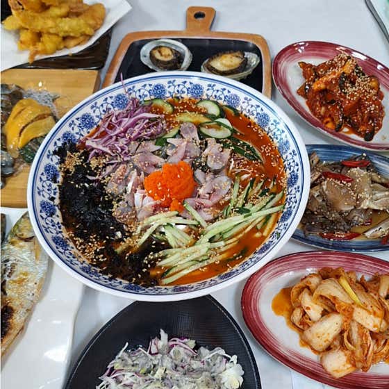 남해수산 시그니처 물회 메뉴 사진(네이버)
