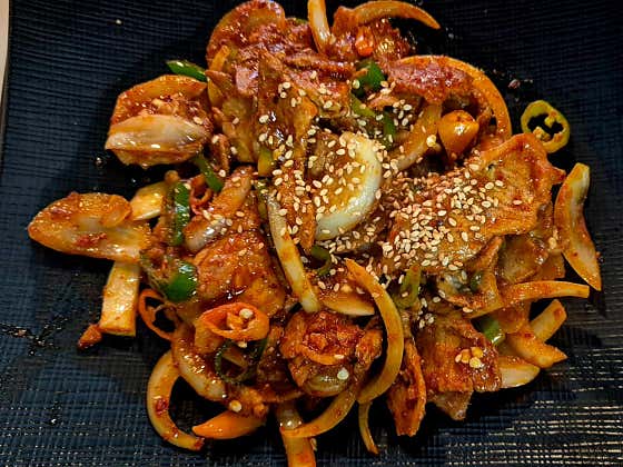 달밤's 매콤직화 제육볶음 메뉴 사진(네이버)