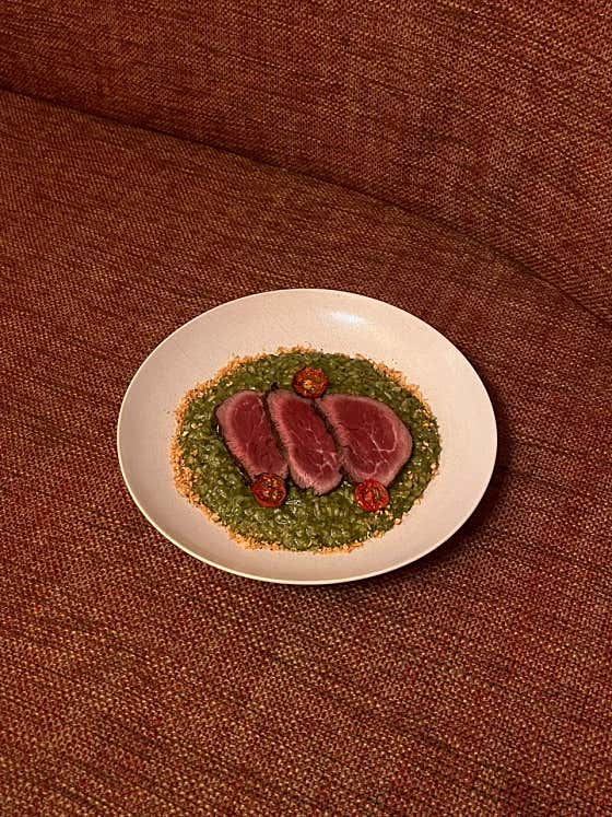 안심 바질 리조또 메뉴 사진(네이버)