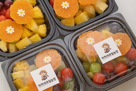 과일도시락 혼합 메뉴 사진(네이버)