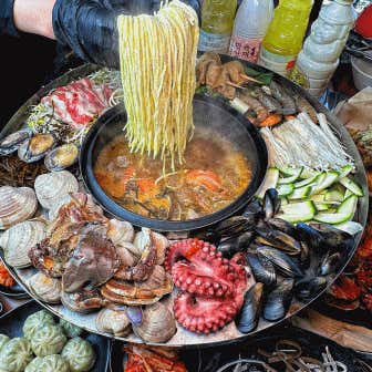 원기보양 해물폭탄샤브 장칼국수 1인 메뉴 사진(네이버)