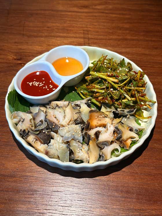 참소라숙회 메뉴 사진(네이버)