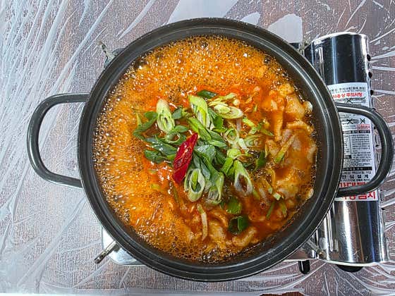 후식 얼큰 수제비 메뉴 사진(네이버)