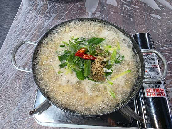 후식 들깨 수제비 메뉴 사진(네이버)
