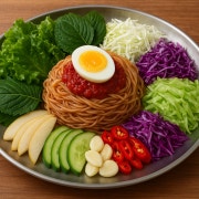 쟁반막국수1인분 메뉴 사진(네이버)