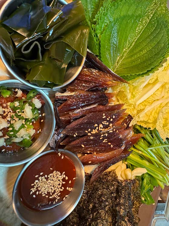 포항 구룡포 과메기 메뉴 사진(네이버)