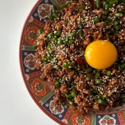 마늘쫑 돼지고기 덮밥 (창잉터우) 메뉴 사진(네이버)