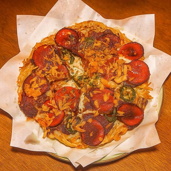 페퍼로니 치즈 감자채전 메뉴 사진(네이버)
