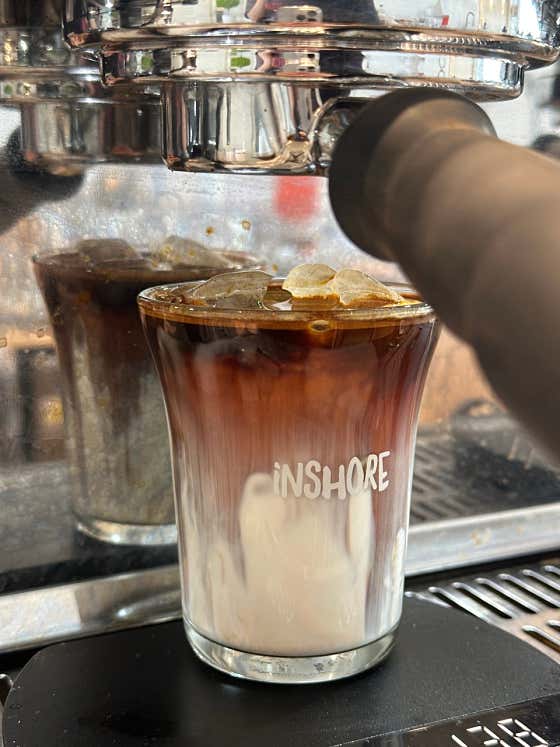 인쇼어라떼 (Only Ice) 메뉴 사진(네이버)