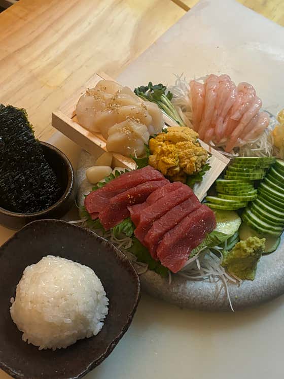 우니 플레이트 메뉴 사진(네이버)