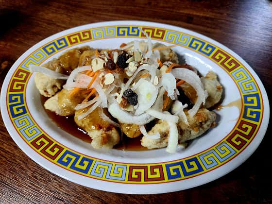 찹쌀미니탕수육 메뉴 사진(네이버)
