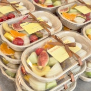 떡(기지떡or꿀송편)+과일세트 메뉴 사진(네이버)