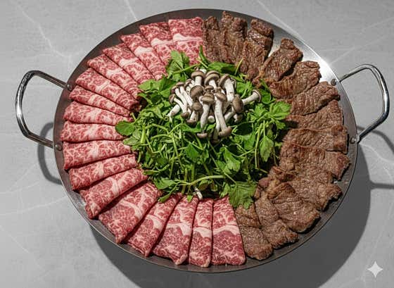 쟁반전골 中 메뉴 사진(네이버)