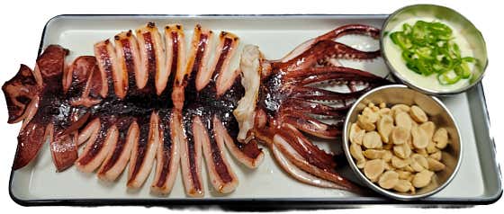 반건조 버터오징어 메뉴 사진(네이버)