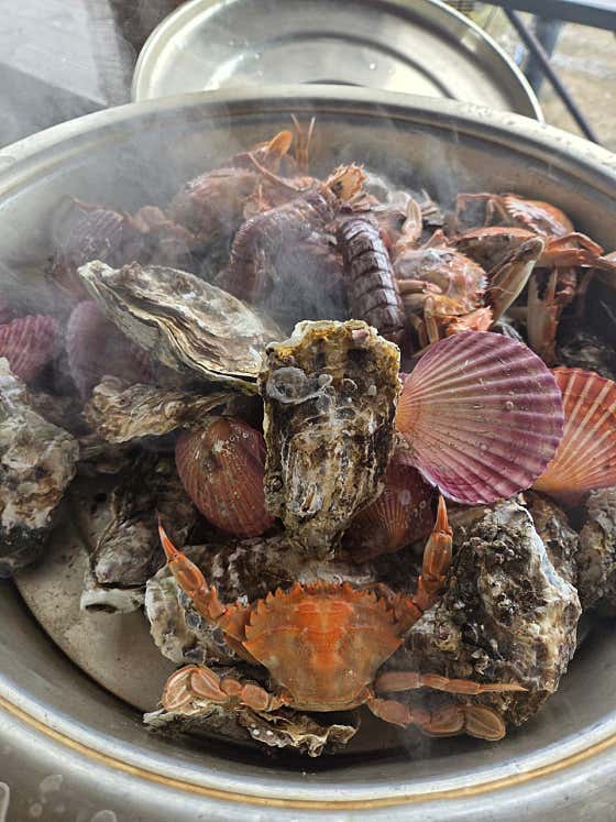 굴 가리비 장작구이 메뉴 사진(네이버)