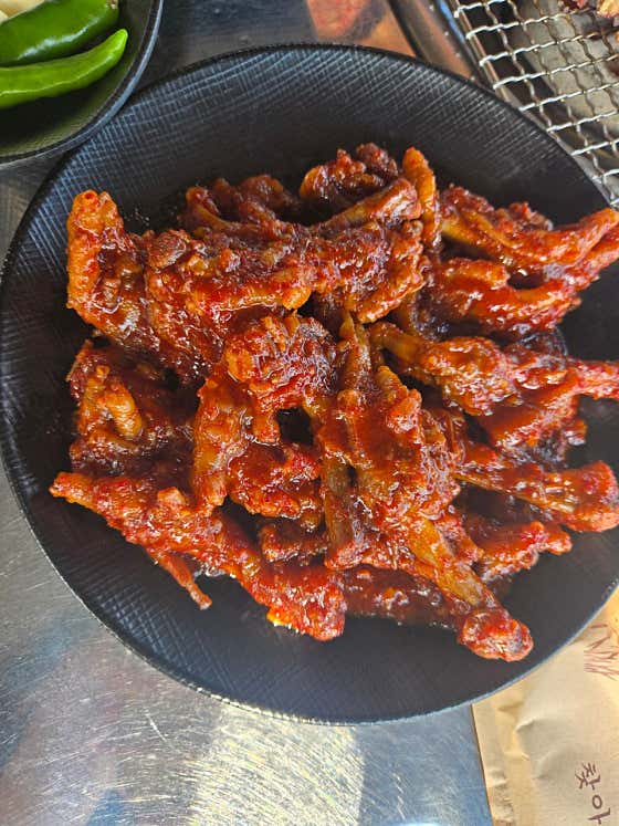 닭발 메뉴 사진(네이버)