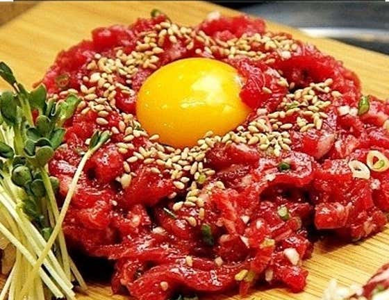 한우육회 150g 메뉴 사진(네이버)