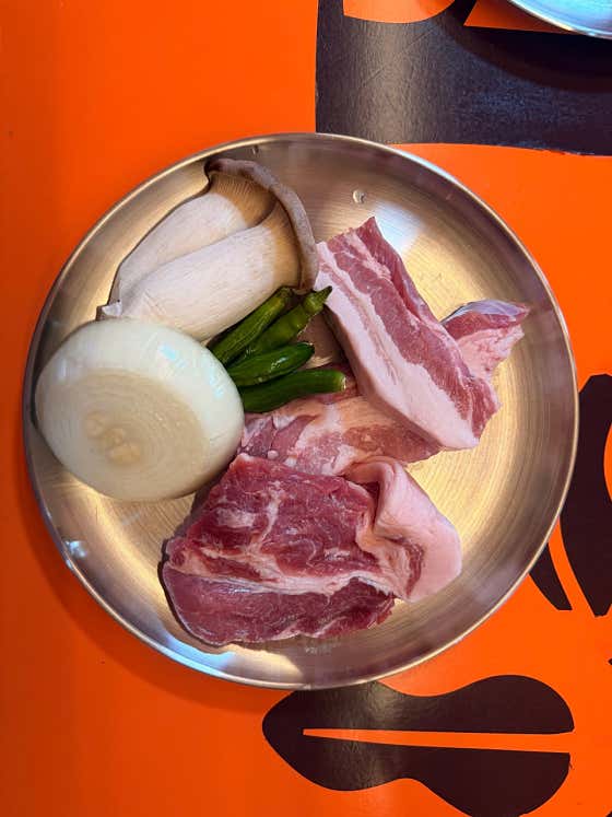 2인세트(삼겹살&목살)400g 메뉴 사진(네이버)