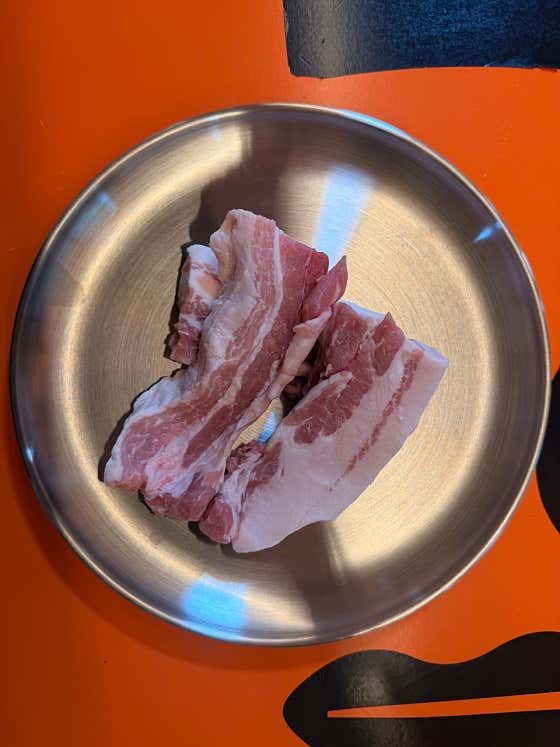 삼겹살200g 메뉴 사진(네이버)