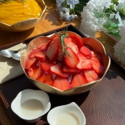 생딸기 눈꽃빙수 메뉴 사진(네이버)