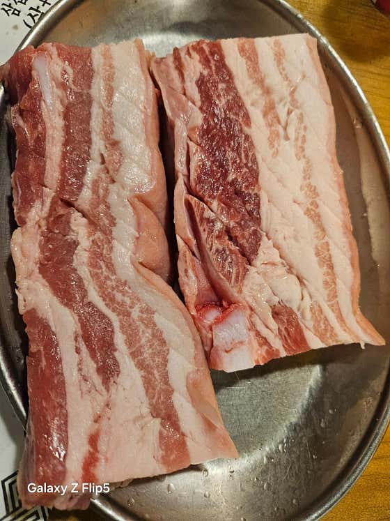 삼겹살 메뉴 사진(네이버)