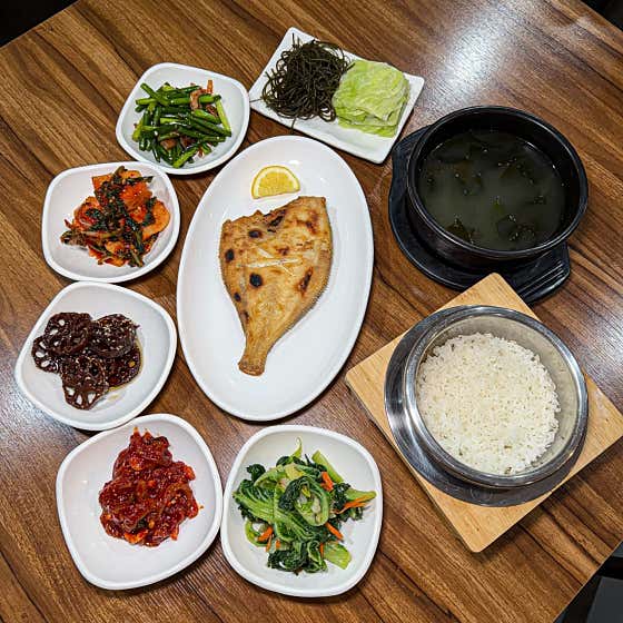 가자미구이 메뉴 사진(네이버)