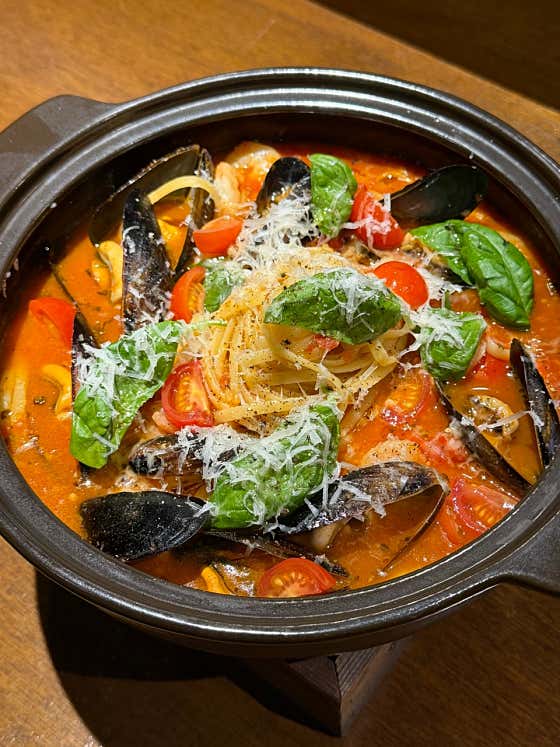 토마토 해장 파스타 메뉴 사진(네이버)