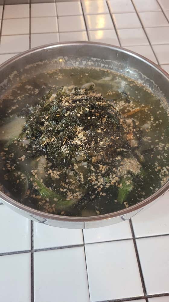 매생이칼국수 메뉴 사진(네이버)