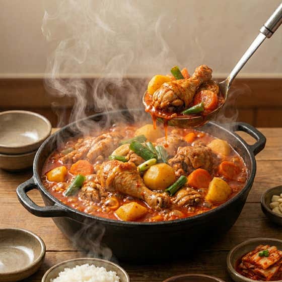 얼큰 닭도리탕 메뉴 사진(네이버)