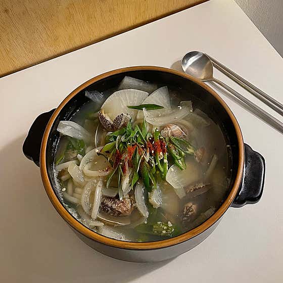 바지락탕 메뉴 사진(네이버)