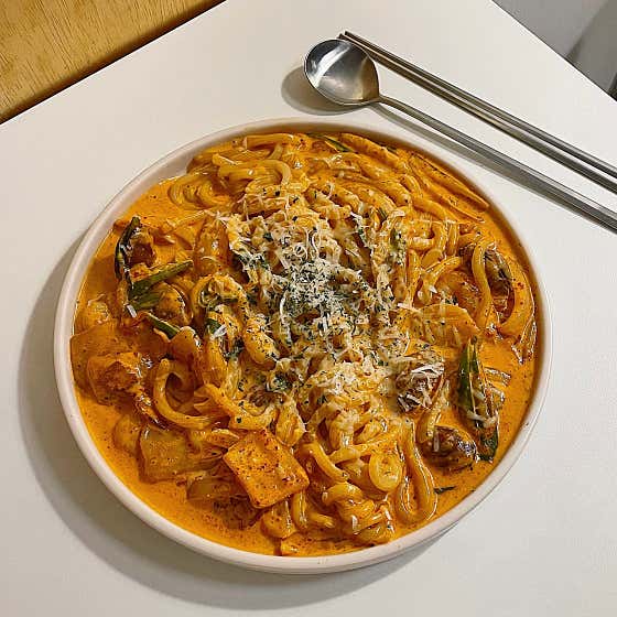 로제수제비 메뉴 사진(네이버)