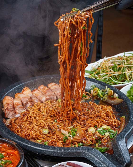 돌판 짜파게티 메뉴 사진(네이버)