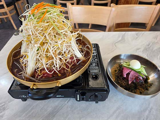 소불고기전골주는 막국수 메뉴 사진(네이버)