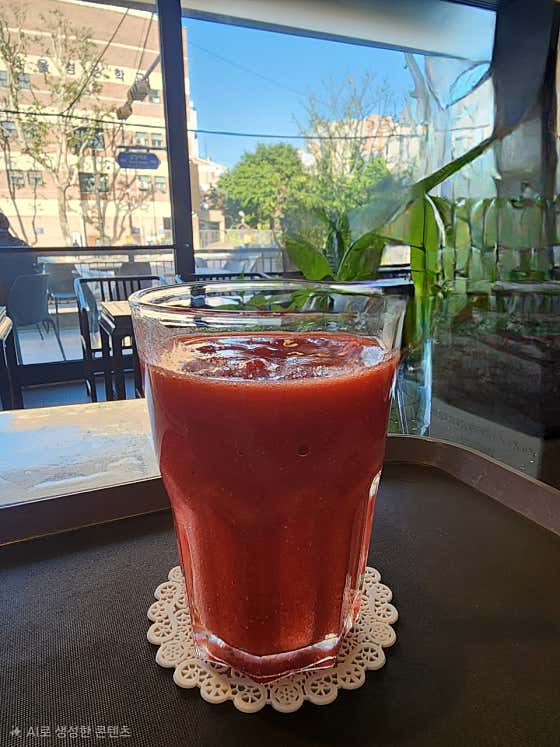 딸기쥬스 메뉴 사진(네이버)